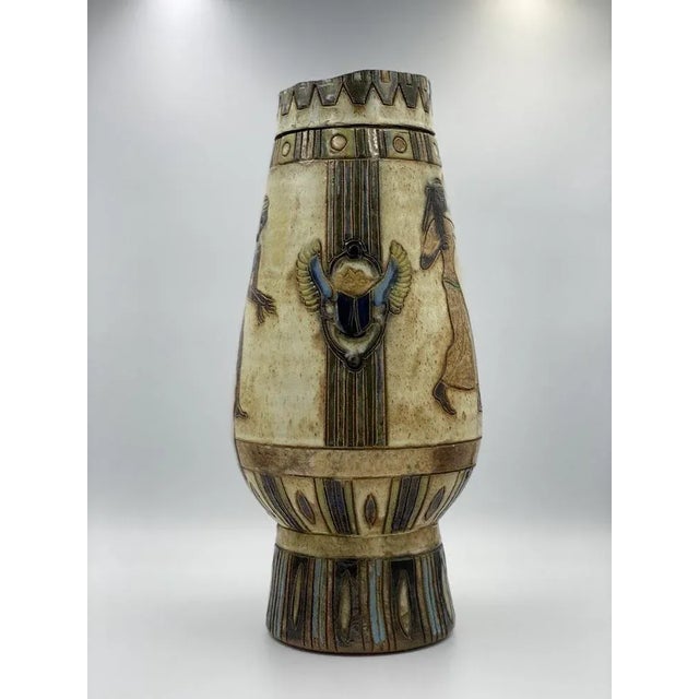 Antique Signed Art Pottery Vase by Roger GUERIN (1896-1954). This beautiful art pottery vase is by Roger Guerin, Belgian...