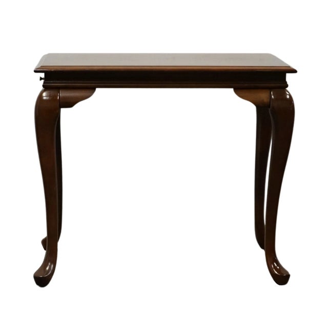 Cresent Furniture Solid Cherry Traditional Style 18x28" Accent Tea Table For Sale - Image 9 of 12