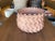 2020s Medium Braided Basket Pink For Sale - Image 5 of 5