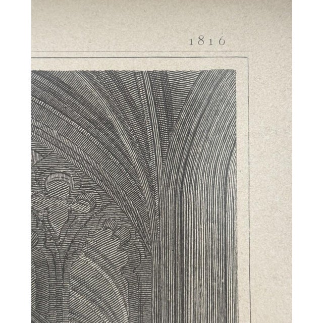 Antique Circa 1816 Engraving/Etching of Cathedral’s Interior For Sale - Image 10 of 14
