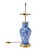 Chinese Mid 20th Century Blue and White Chinese Export Style Lamps With Custom Gilt Bases - Pair For Sale - Image 3 of 4