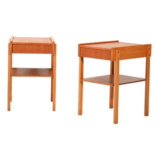 Bedside Tables from AB Carlström & Co, 1960s, Set of 2 For Sale