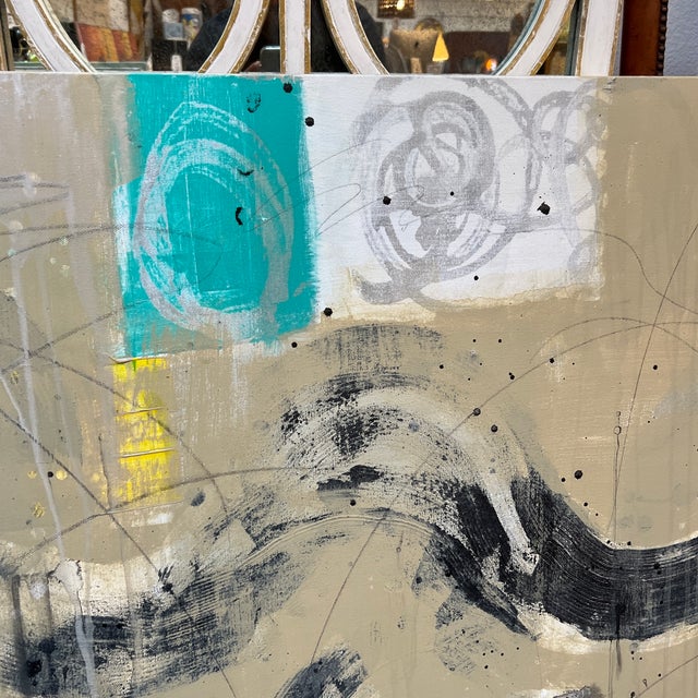 Canvas Isabel Wyatt "Prayer Flag" Original Acrylic Painting For Sale - Image 7 of 13