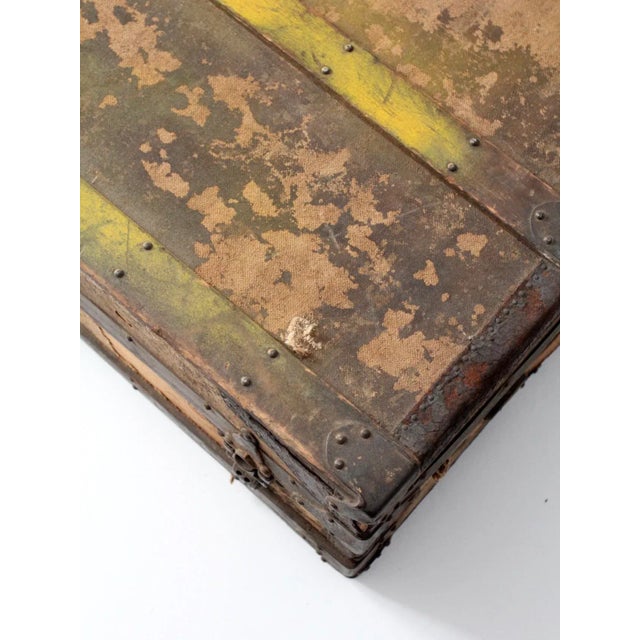 Late 19th Century Antique Argentine Gaucho Trunk With Iron Strapping For Sale - Image 5 of 12