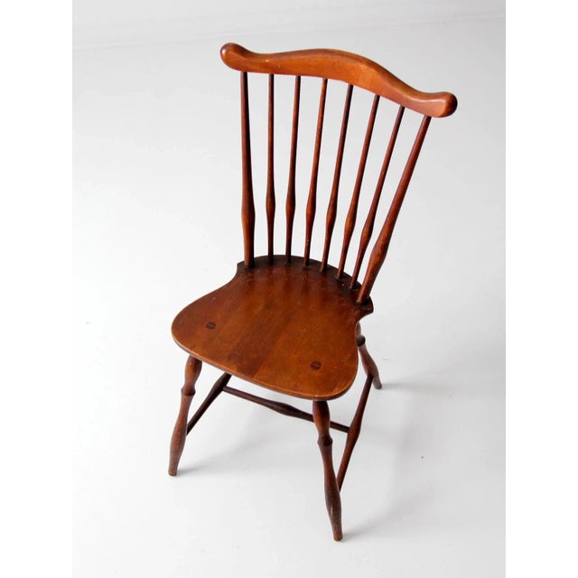 Wood Antique Fan Back Windsor Chair For Sale - Image 7 of 12