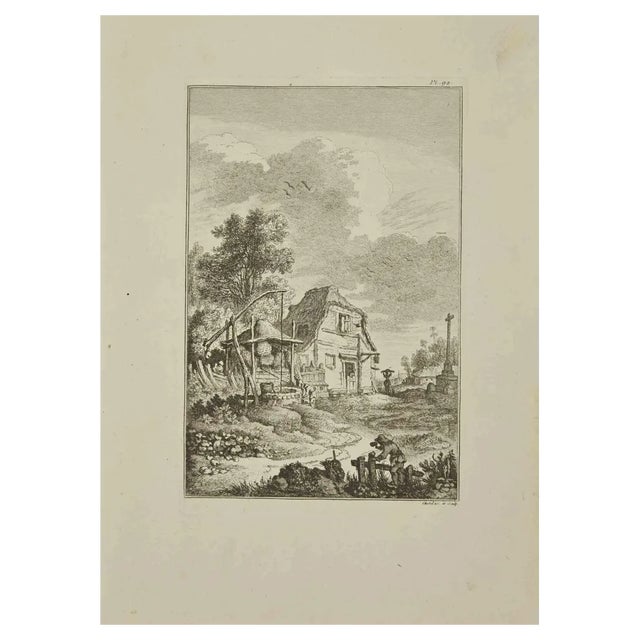 Pierre Quentin Chedel, Landscape, Etching, 1755 For Sale