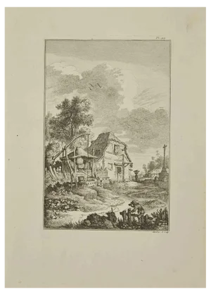 Pierre Quentin Chedel, Landscape, Etching, 1755