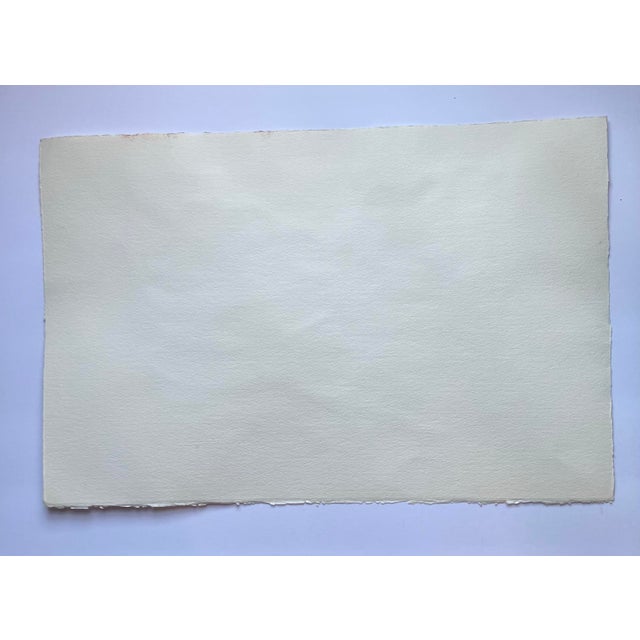 1980’s Original Watercolor Still Life Painting Green Pears in Bowl With Mirror For Sale - Image 4 of 4