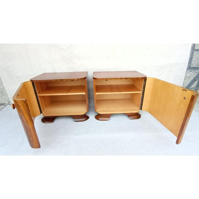 Bedside Tables by Jindřich Halabala for Up Závody, 1950s, Set of 2 For Sale - Image 18 of 18
