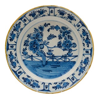 Late 17thC Dutch Delft Kraak-Charger/Plate - 1680-1690 - 14" For Sale