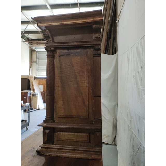 Brown 18th Century French Provincial Walnut Buffet À Deux Corps, Renaissance Style, Circa 1760 For Sale - Image 8 of 18
