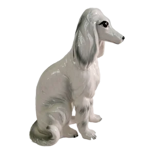 1940s Hollywood Regency Ceramic Afghan Hound Dog Figurine