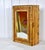 1990s Vintage Bamboo Grasscloth Rattan Wall Cabinet With Mirror For Sale - Image 5 of 10