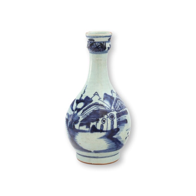Blue 19th Century Chinese Export Porcelain Bottle For Sale - Image 8 of 8