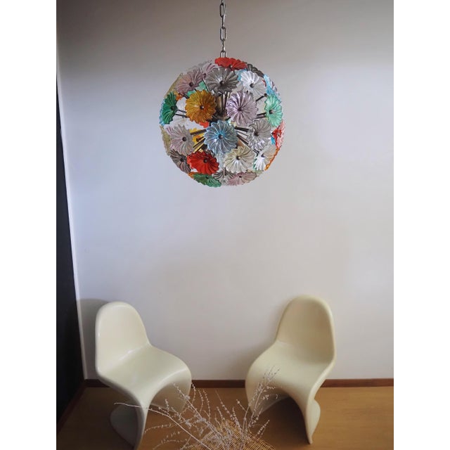 Vintage Sputnik Italian Crystal Chandelier, 1990 For Sale - Image 13 of 17