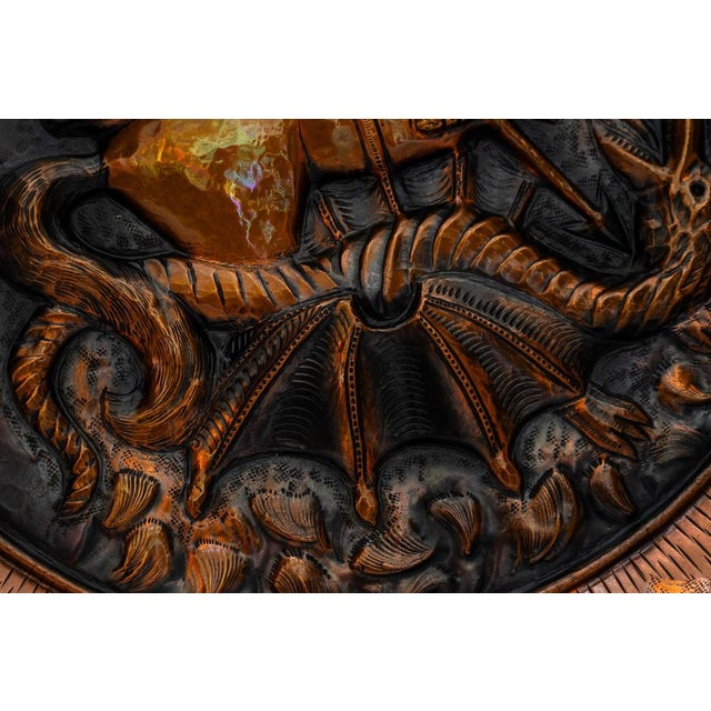 Italian Saint Geogius Kills Dragon Big Wall Decoration in Copper, 1950s For Sale - Image 9 of 15