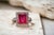 Contemporary The Bulluno: Retro Era Lab Grown Ruby and Natural Diamond Ring in Yellow Gold For Sale - Image 3 of 11