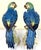 Traditional 1940's Germany Hand Painted Large Porcelain Parrots- A Mirrored Pair For Sale - Image 3 of 18