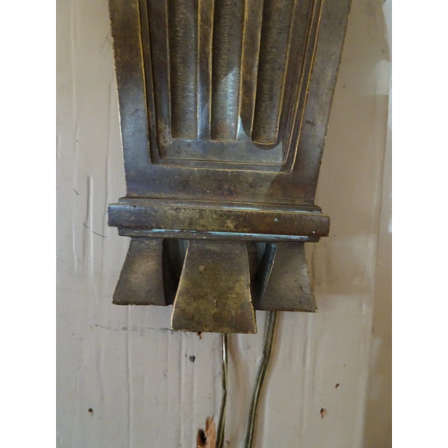 Metal 19th Century Neoclassical Bronze Sconces - Pair For Sale - Image 7 of 10