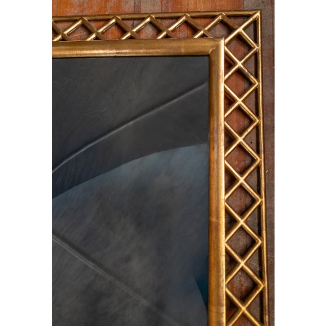 Mid-Century Italian Florentine Hollywood Regency Ghosted Giltwood Wall Mirror For Sale In New York - Image 6 of 16