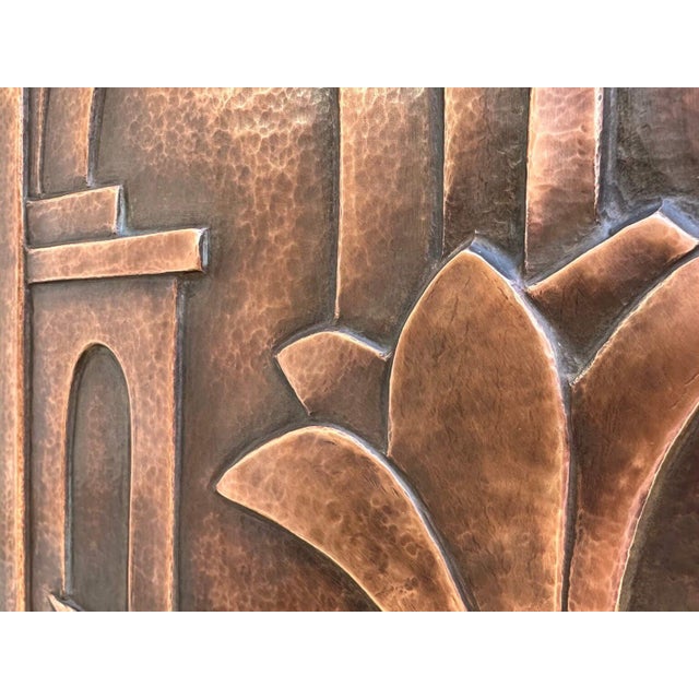 2020s Copper Wall Art Floral Relief "The Architect's Garden" by Jeremy Maronpot For Sale - Image 5 of 11