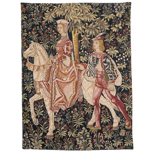 This beautiful tapestry is woven on a jacquard loom by skilled weavers, keeping alive the centuries old tradition of...