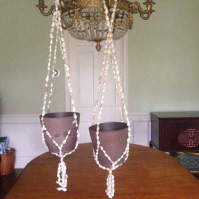 Vintage Natural Seashell Plant Hangers A Pair Chairish