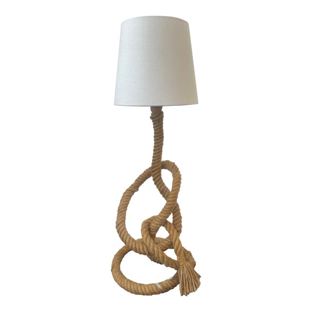 1960s, Audoux & Minet Rope Table Lamp , France For Sale