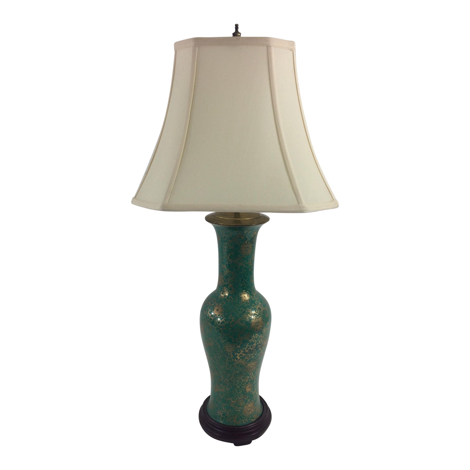 Jade Green Lamp with Gilt Overlay Chairish