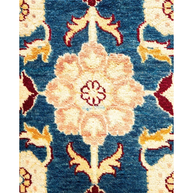 Traditional Mogul, One-of-a-Kind Hand-Knotted Area Rug in Blue, 6' 1" x 8' 10" For Sale - Image 3 of 8