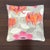 Contemporary Pink & Orange Floral Pillows - a Pair For Sale - Image 3 of 7