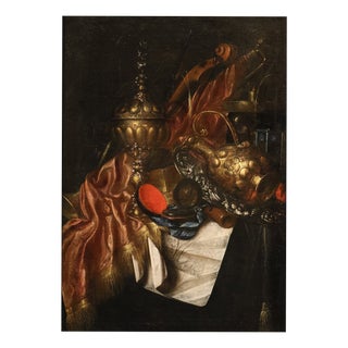 Franciscus Gysbrechts, Still Life Vanitas Gysbrechts, 17th Century, Oil Painting on Canvas, Framed For Sale