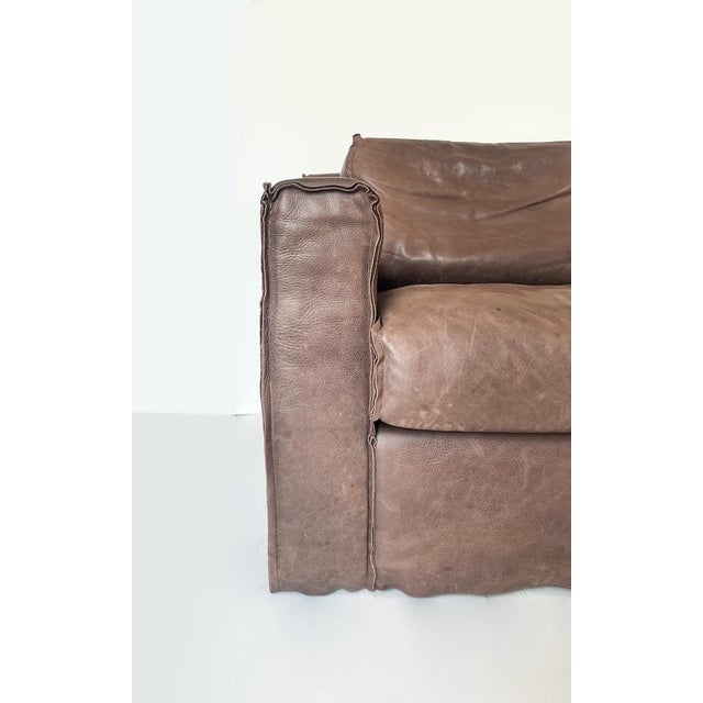 Brown Leather Armchair, Italy, 2000s For Sale - Image 5 of 18