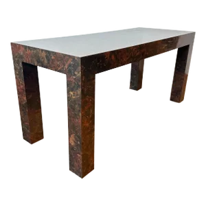 Faux Burl Laminate Parsons Table or Desk