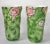 Pair, Italian 3d Majolica Floral Vases Roses Green Pink Yellow Hand-Painted For Sale - Image 12 of 13