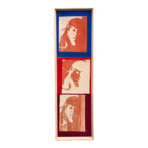 Vintage Warhol-Style Screenprint on Canvas