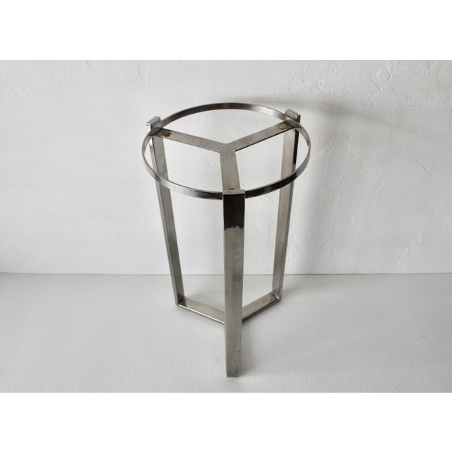 Blue Agate Chrome Drink Side Table Vintage For Sale - Image 11 of 16