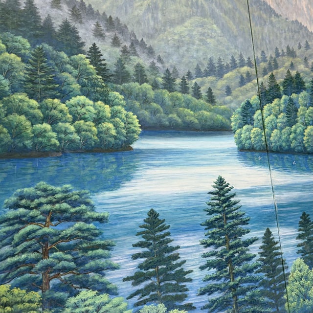 Tsuru-Ri, Mountain Landscape, 1970s, Oil For Sale - Image 10 of 16