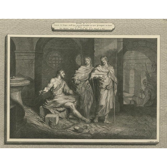 Pieter Mortier, John the Baptist in Prison and Fall of the Tower of Siloam, 1700, Paper For Sale - Image 9 of 10