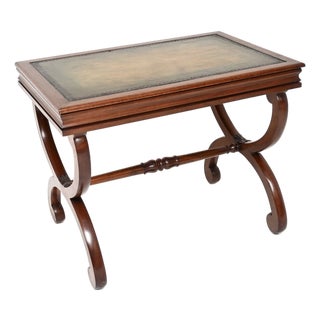 Antique William IV Leather Top Writing Table, 1830s For Sale