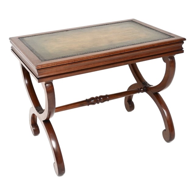 Antique William IV Leather Top Writing Table, 1830s For Sale