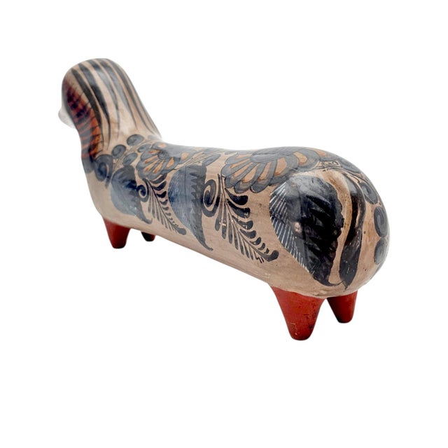 Ceramic Mid-Century Tonalá Pottery Dachshund Folk Art Sculpture 13" Mexico For Sale - Image 7 of 17