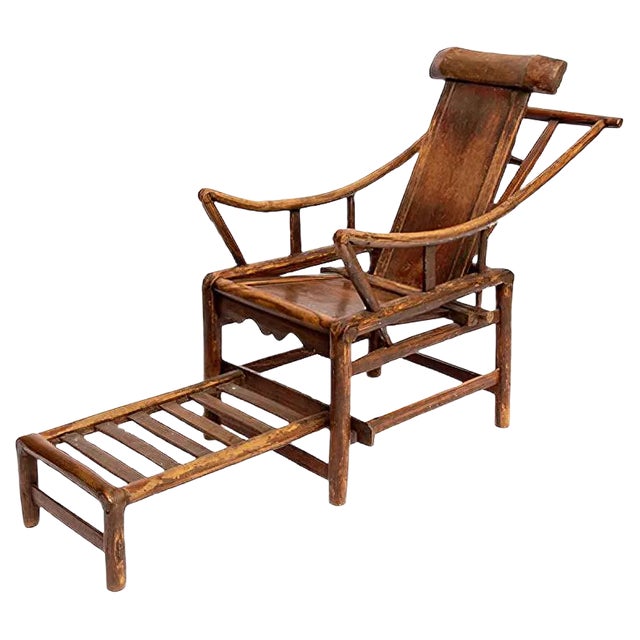 Late 19th Century Chinese Handcrafted Lounge Chair For Sale