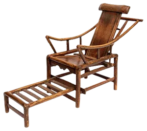 Late 19th Century Chinese Handcrafted Lounge Chair