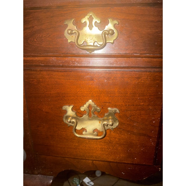Mid-Century Modern Pennsylvania House Queen Anne Writing Desk | Vintage Cherry Wood | Estate Quality For Sale - Image 3 of 3