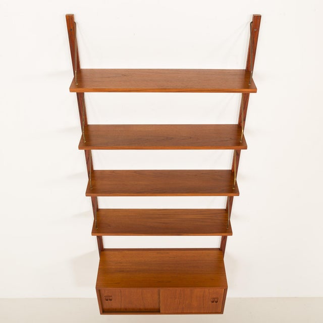 Brown Danish Teak Shelving Unit in the style of Poul Cadovius, 1960s For Sale - Image 8 of 17