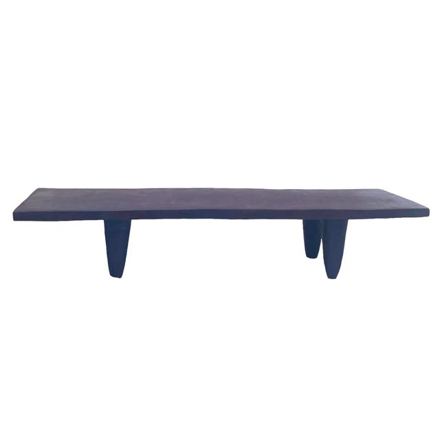 African Vintage Large African Wood Senufo Coffee Table Stool 74.5" W Côte d'Ivoire For Sale - Image 3 of 7