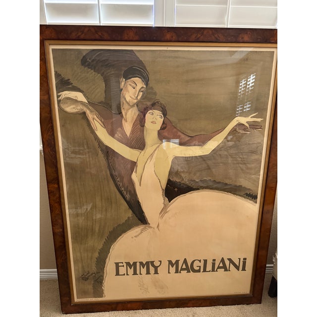 Ethan Allen Framed French Ballet Poster of Emmy Magliani For Sale - Image 10 of 18