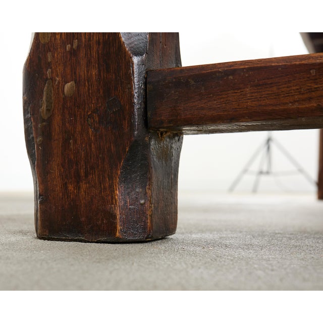 19th Century Country French Oak Farmhouse Trestle Table 9.5 Ft For Sale - Image 10 of 18