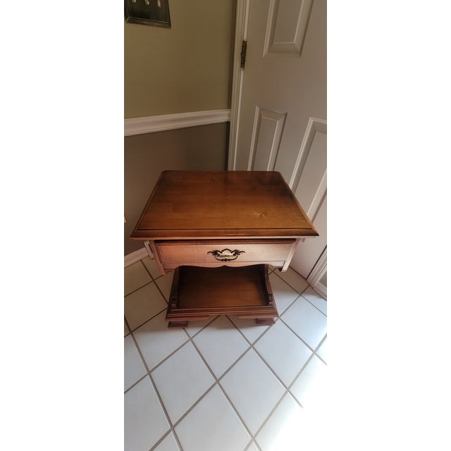 Pennsylvania House Late 20th Century Pennsylvania House Solid Hard Rock Maple Colonial Early American Nightstands - A Pair For Sale - Image 4 of 16